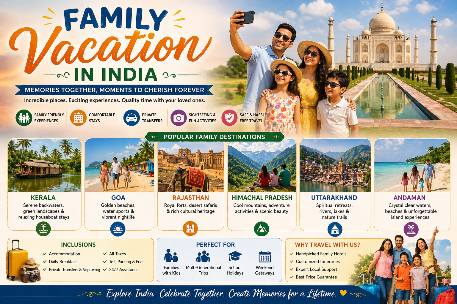 Best Family Vacation Ideas in India for a Memorable Trip